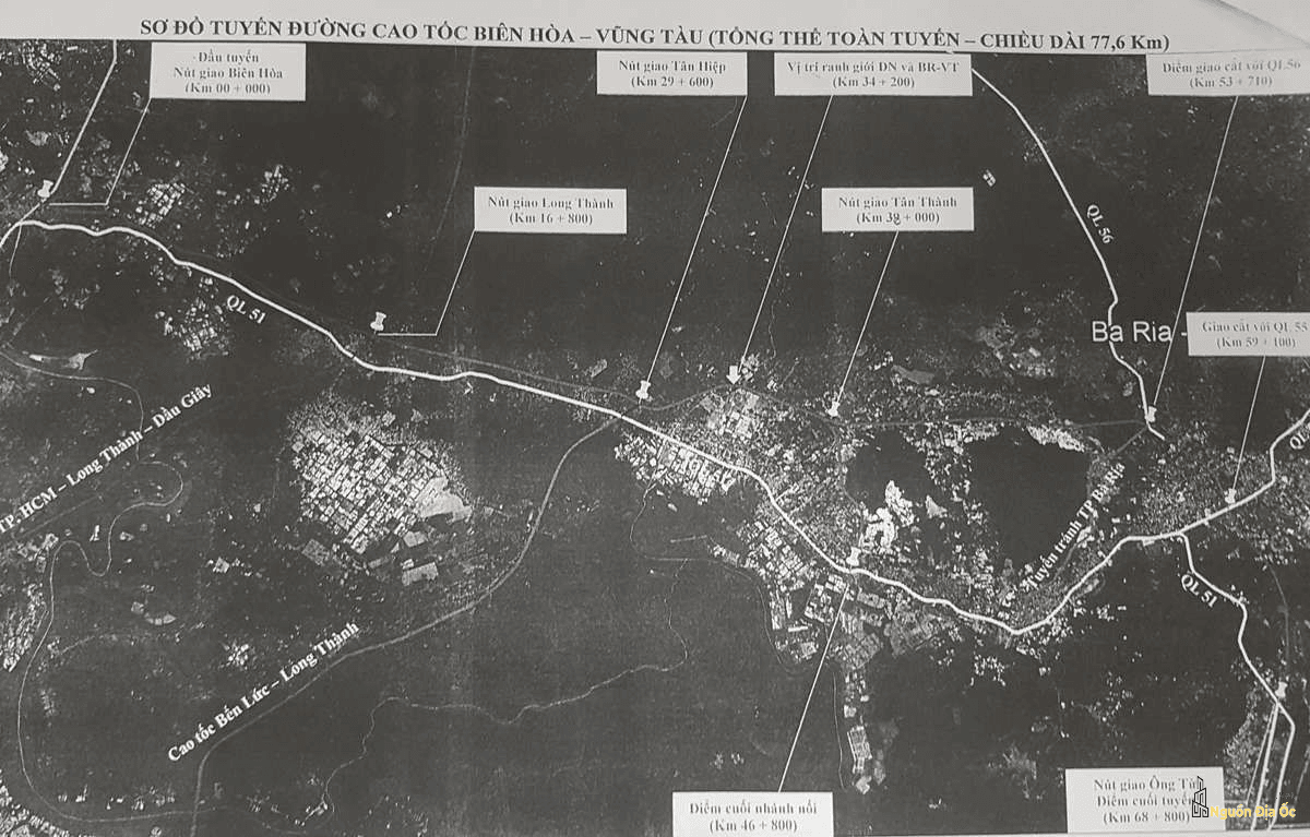 Sơ đồ phê duyệt tuyến cao tốc Biên Hòa Vũng Tàu