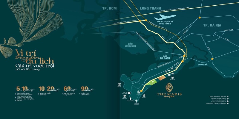 Vị trí biệt thự the Maris Vũng Tàu có địa thế đắc địa ngay trung tâm TP Vũng Tàu