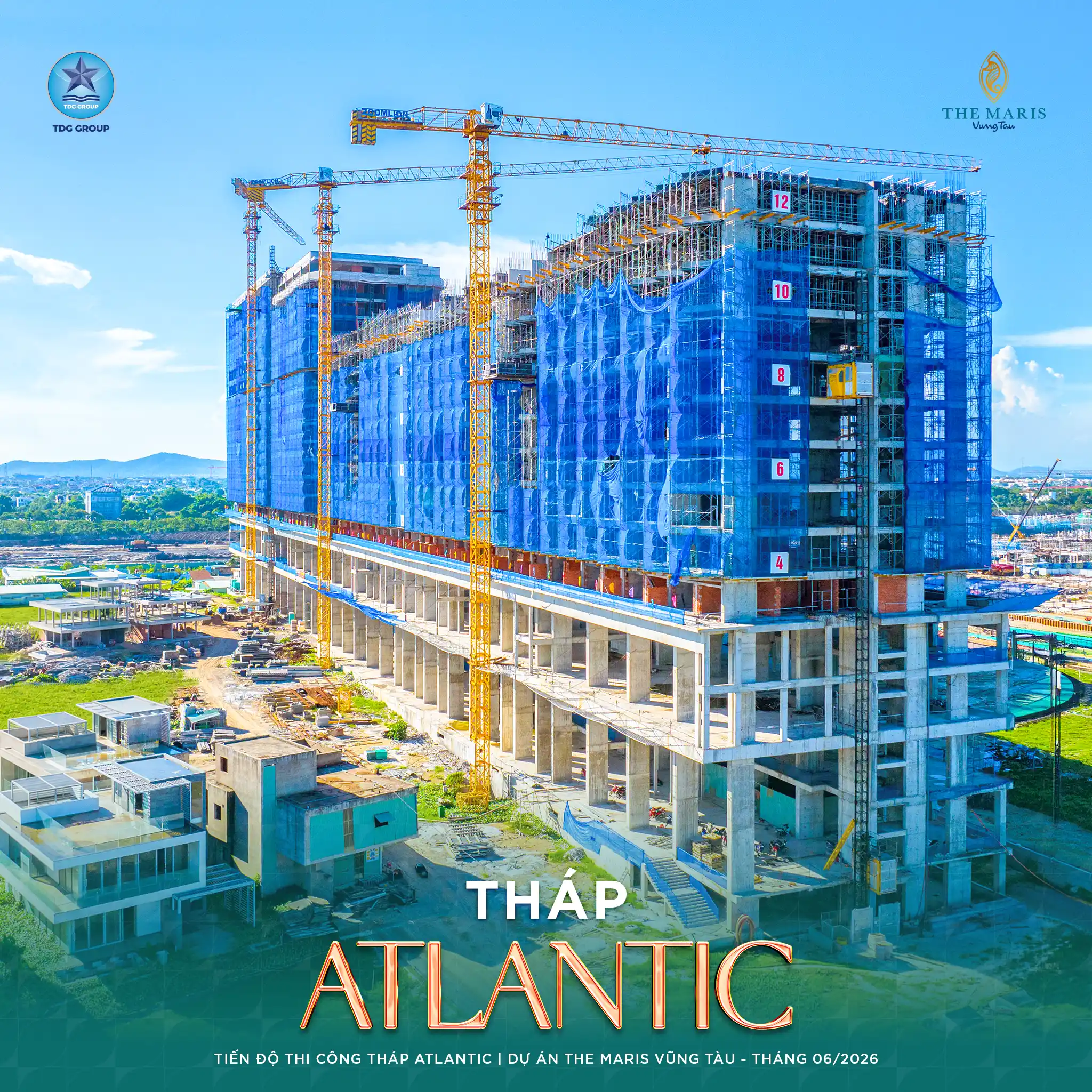 Toàn cảnh tiến độ thi công The Maris Vũng Tàu tuần 4 tháng 6/2026