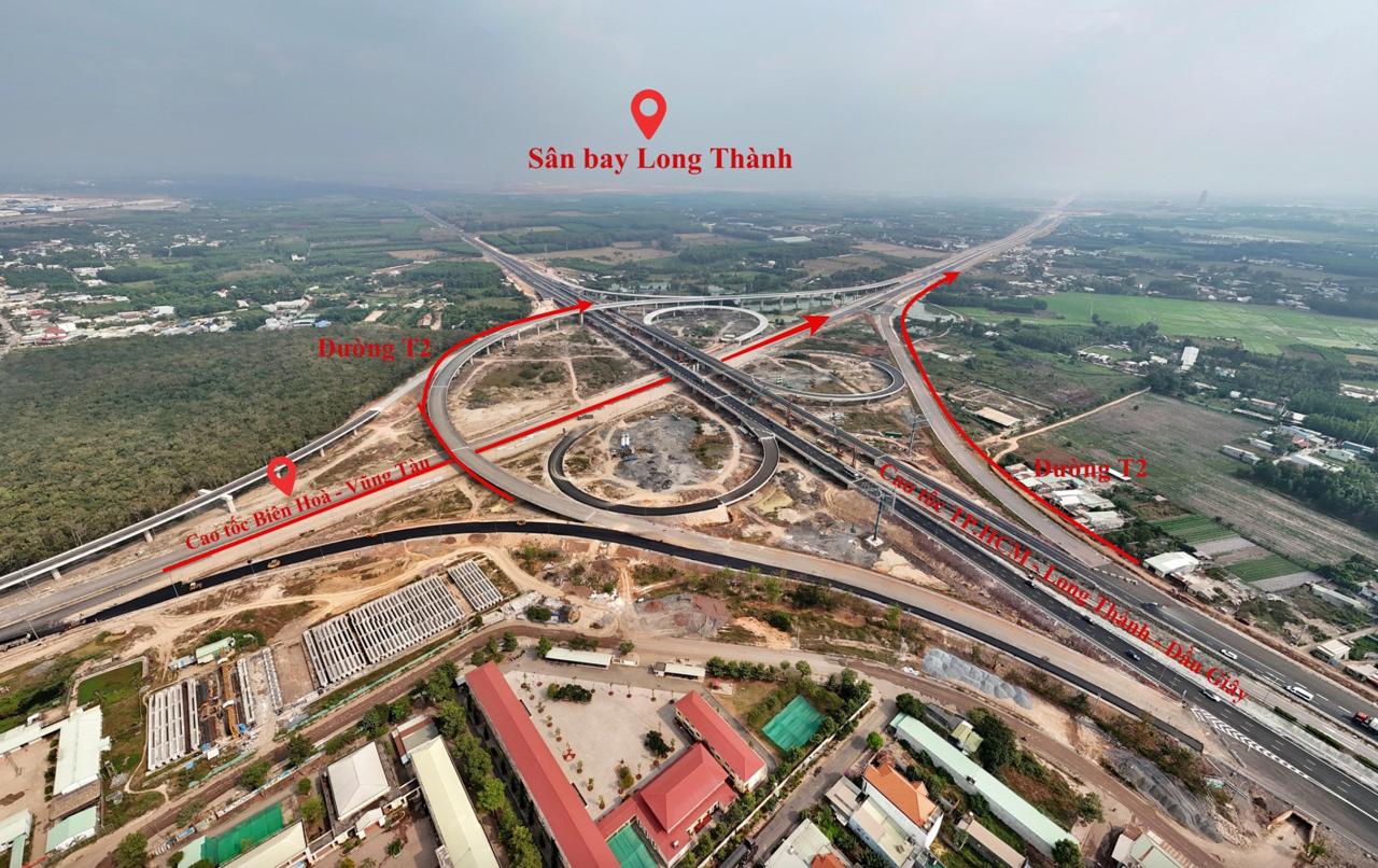 Nút giao Sân bay Long Thành kết nối với cao tốc Biên Hòa – Vũng Tàu, Quốc lộ 51 và Quốc lộ 1A