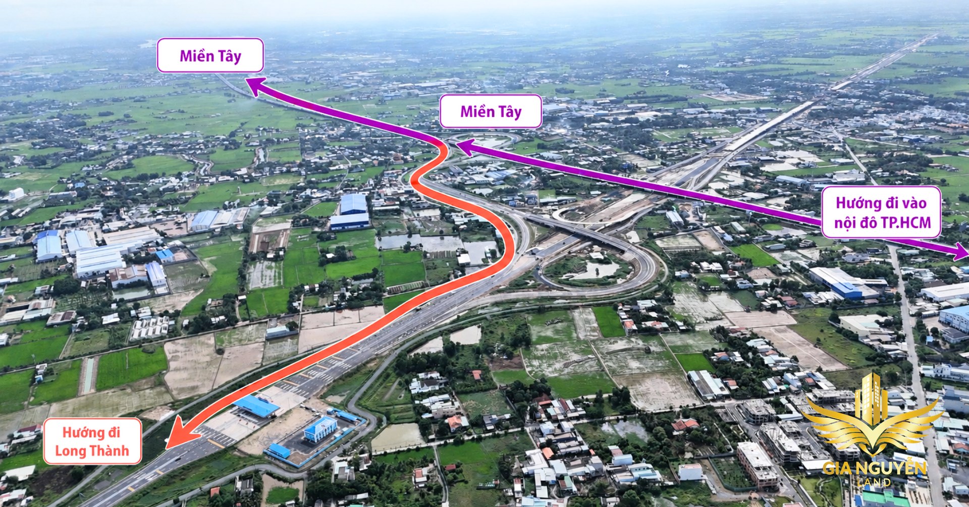 Nút giao Mỹ Yên – điểm đầu tuyến cao tốc Bến Lức – Long Thành