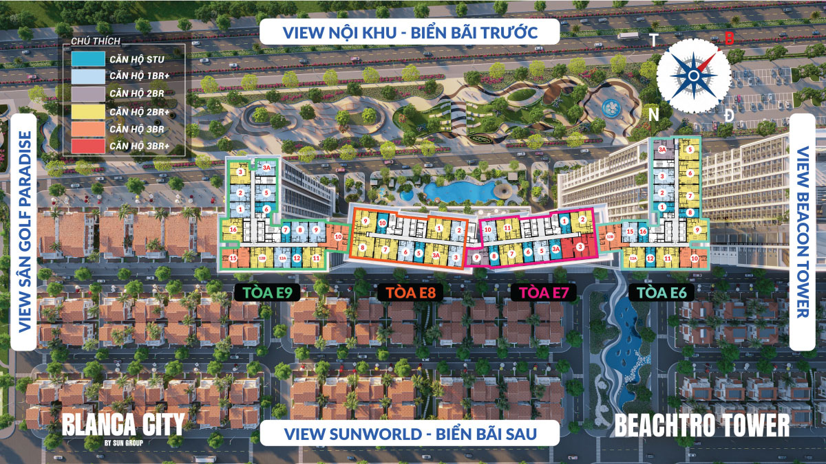 Mặt bằng tổng thể dự án BeachTro Tower