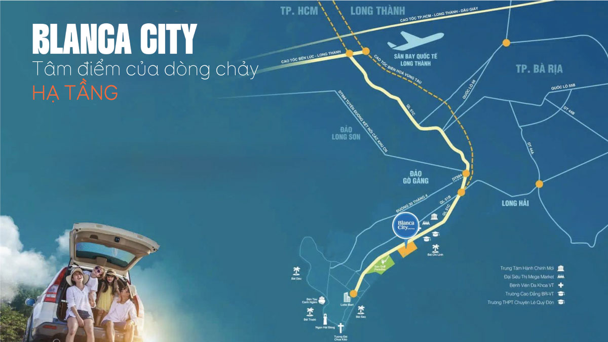 Vị trí chiến lược của BeachTro Tower tại Blanca City Vũng Tàu