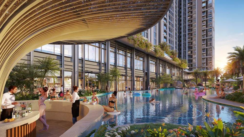 Poolbar bể bơi Beachtro Tower - nhịp sống giải trí Blanca City
